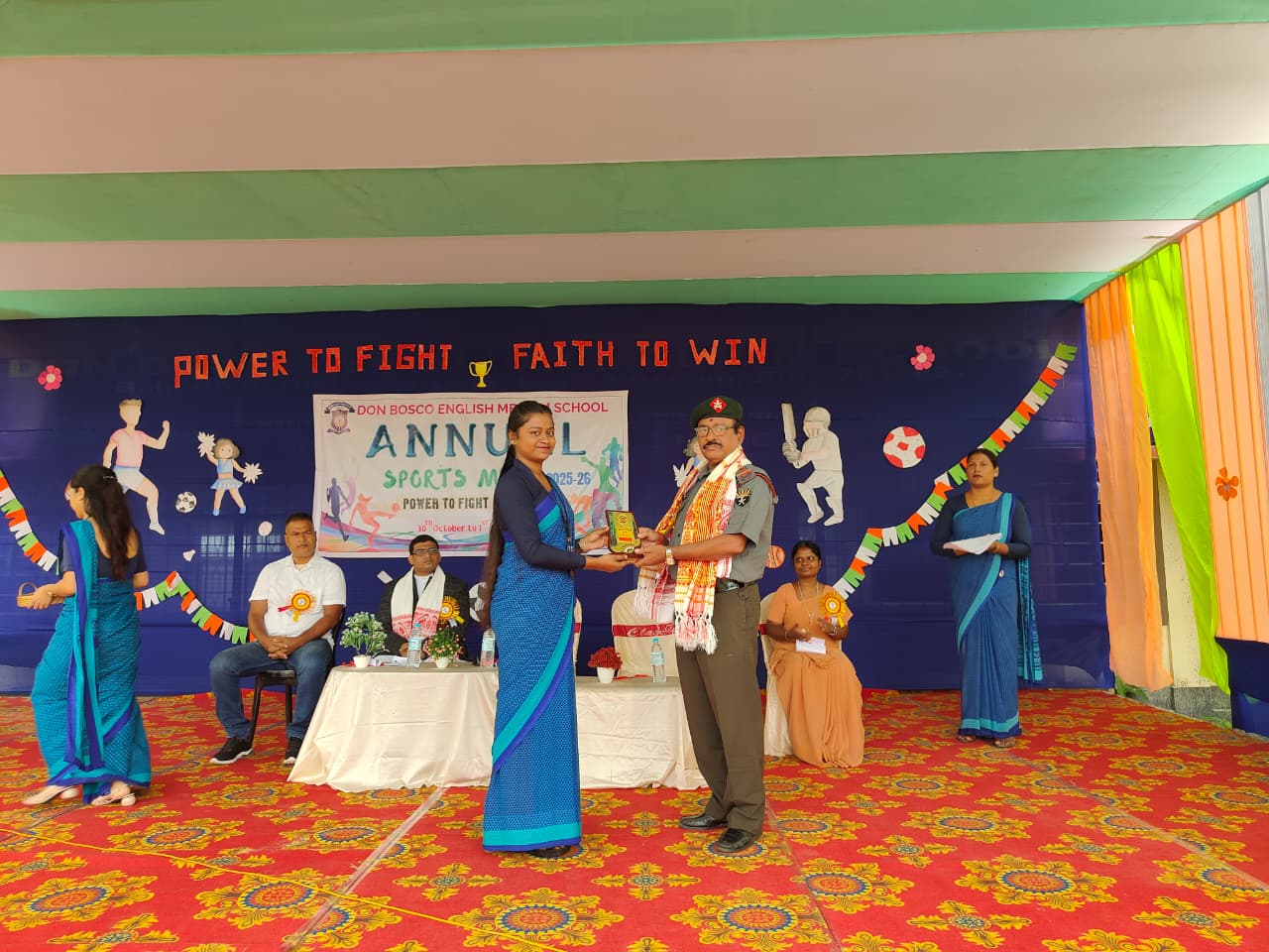 felicitating the chief guest